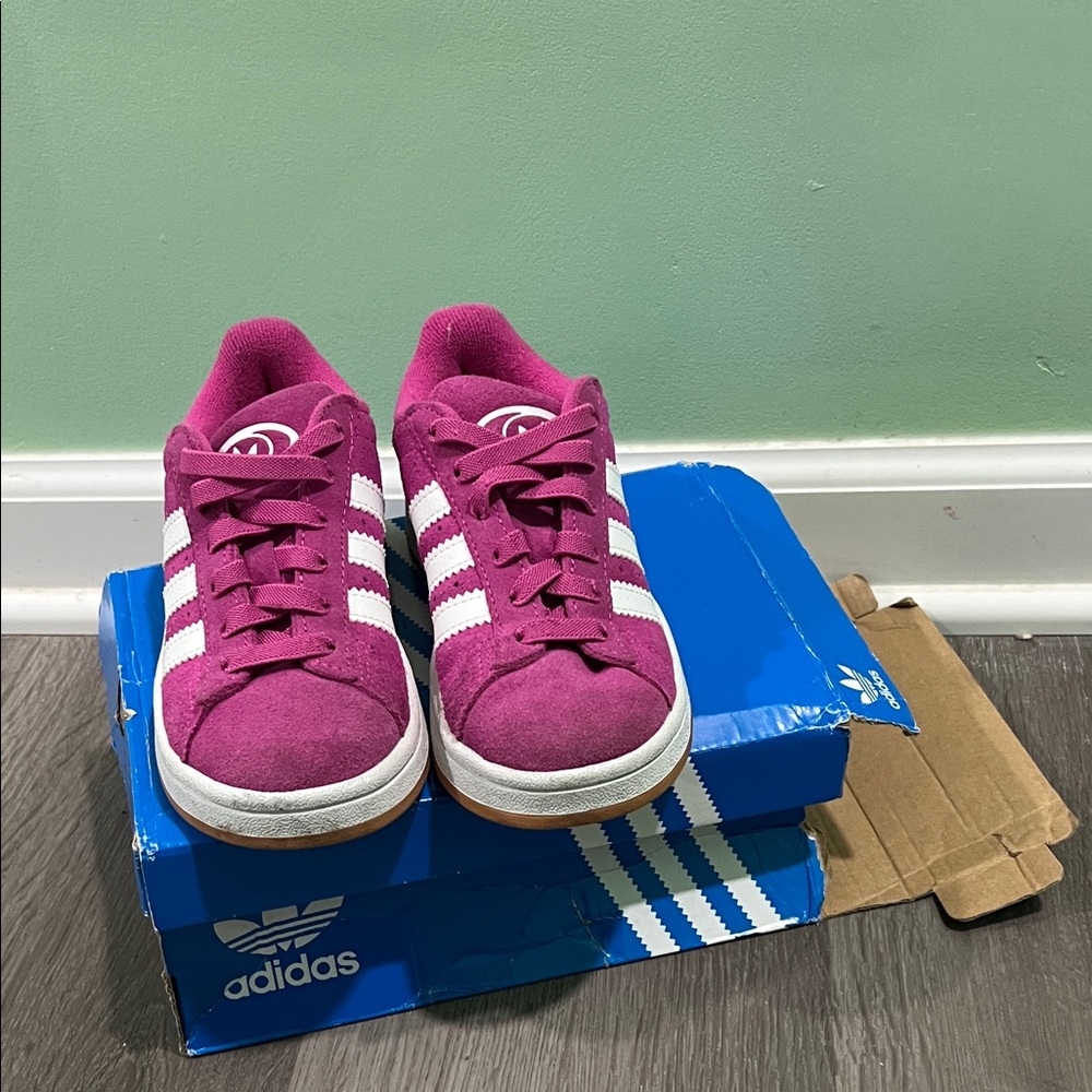 Adidas Berry and White Sneakers Excellent Condition Box A Little Damaged